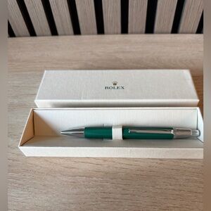 Rolex Ballpoint Pen Emerald Green Silver Caran D'Ache